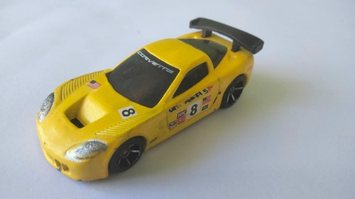 Hot Wheels Corvette C6-r Tm Gm Aleron Deportivo Amarillo