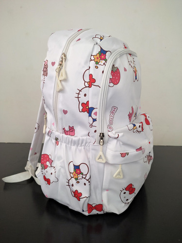 Mochila Sanrio Primaria O Juvenil Blanco Hello Kitty