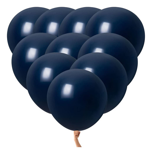 Globo Azul Marino 18.0 In 10 Unidad Para Fiesta Latex Retro