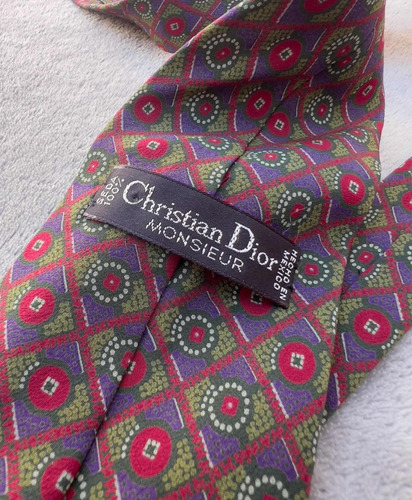 Corbata Christian Dior Borgoña Textura