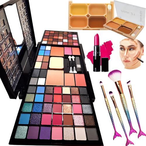 Set Maquillaje Brochas Profesional Combo Regalo Dia Madres