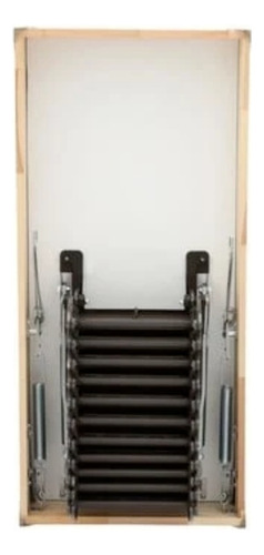 Escada Sótão Aço Pantográfica Fakro Lst 2,8m 70x80 Cm Cinza