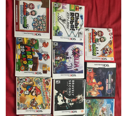 New 2ds Xl + Paper Mario + Mario & Luigi + Bravely + Zelda Negro (Usado)