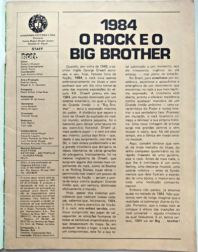Revista Roll - No 7, Briam May, The Clash, Yes - Rara 1984 (Usado)