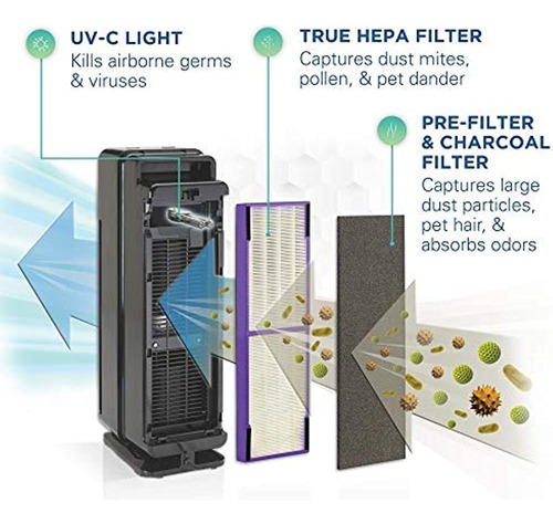 Germ Guardian ac4300bptca Purificador de Aire True HEPA