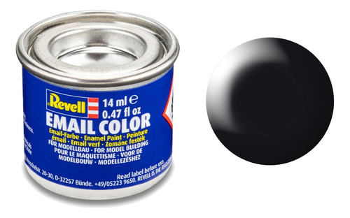Pintura Revell Enamel Mate Color 32 302 Negro Satinado