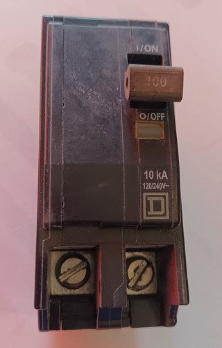 Interruptor Termomagnetica Square D, Dos Polos, 2x100, 220 V