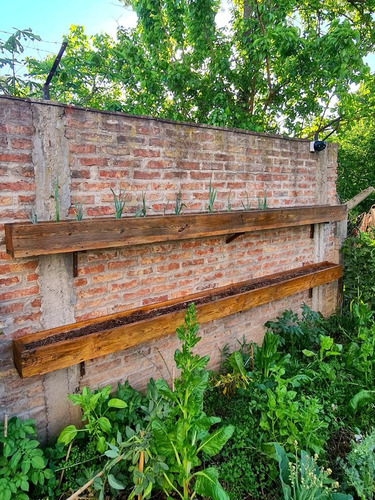 Imagen 4 de 9 de Macetero / Huerto Vertical Artesanal Solidario-madera 2,4m!