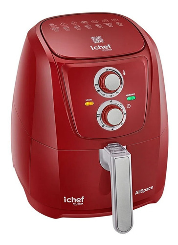 Fritadeira Airfryer Ichef Polishop Allspace Vermelho 110v