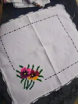 Comprar 2 Servilletas En Punto De Cruz Bordadas A Mano Con Gancho