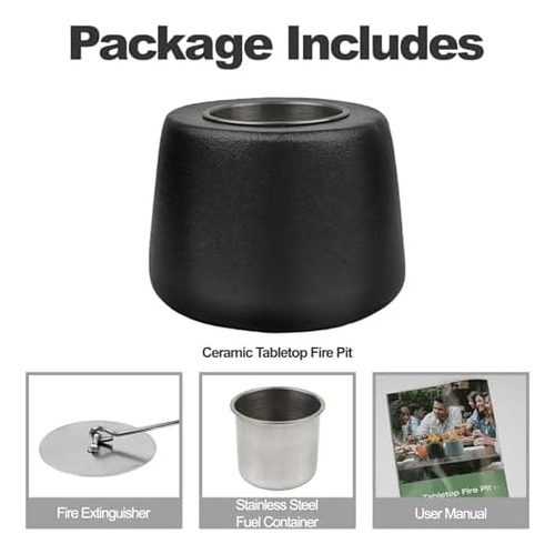 Fogata De Cerámica Para Mesa, Portátil, Mini Fogata De Etano