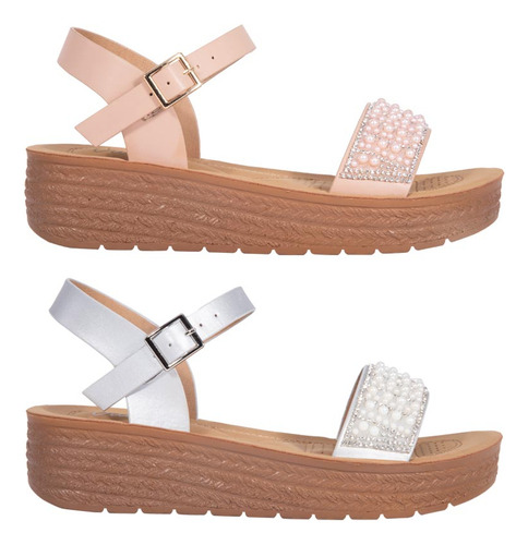 Sandalias Dama Vi Line Kit 2 Pares Planas 1119962