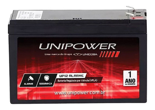 Bateria 12v Unipower Alarme Cerca Elétrica Segurança Nobreak