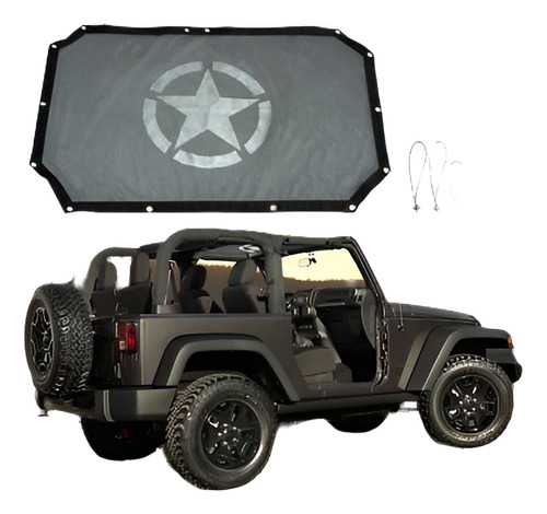 Para 2/4-door Jeep Wrangler 2007-2017 Durable Poliéster Mall