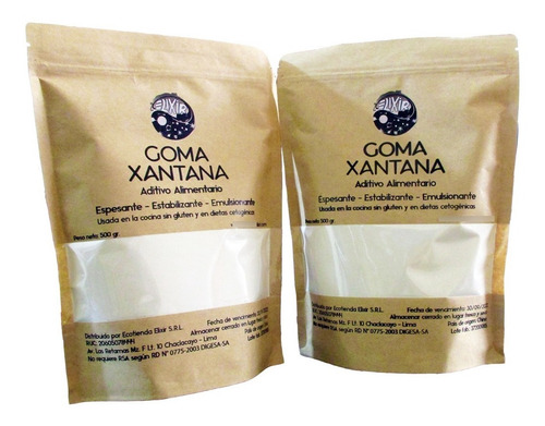 Imagen 1 de 3 de Pack De 3 Goma Xanthan O Xantana De 500 Gr C/u ( 1.5kg)