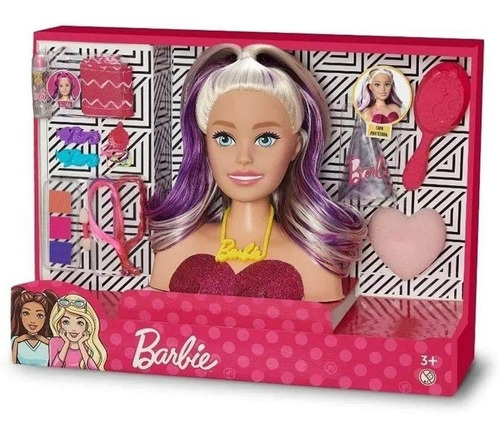 Busto Barbie Styling Faces Maquiagem E Cabelo - Pupee