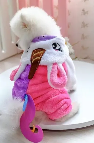 Roupa Pet Inverno Fantasia Unic rnio Cachorros Gatos Plush