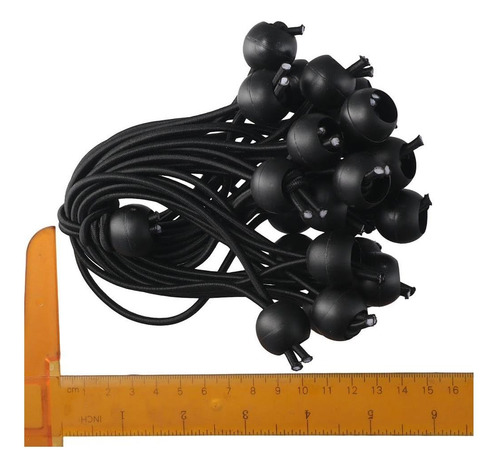 Sshhui 25pcs Ballas Black Bungee Multifuncionales Oxford De