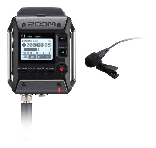 Zoom Gravador Digital F1-lp Com Microfone Lavalier