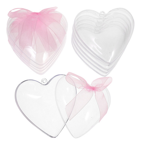 Caja De Regalo Transparente Con Forma De Corazón Para Carame