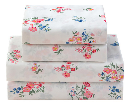 Juego De Sábanas Florales Queen Size Jessrydo Con Bolsillo