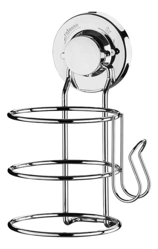 Suporte Secador De Cabelo P/ Salao C/ Ventosa Cromado