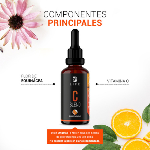 Vitamina C+ Liquida 60 Tomas. B Life Sabor Sin sabor