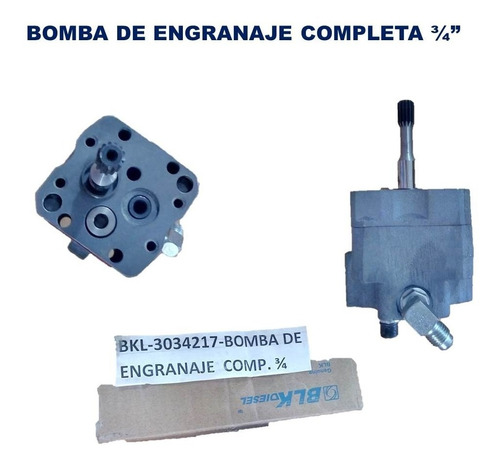 Bomba De Engranaje Completa 3/4  Para Motor Cummins N14