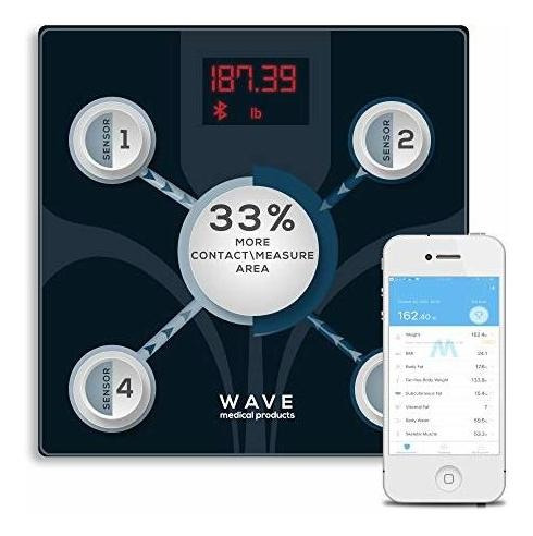 Balanza Digital 13 Metricas Corporales Bluetooth Wave Medica