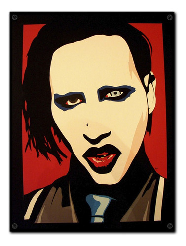 #1182 - Cuadro Vintage 30 X 40 Marilyn Manson Rock No Chapa