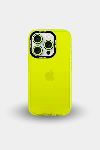 Pack Carcasa + Protector De Lente Para iPhone Verde Flúor