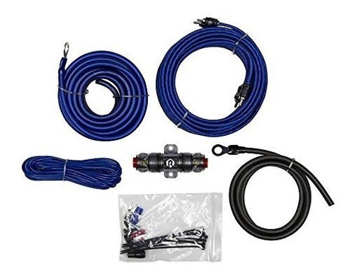 Raptor R4ak8 Mid Serie - Kit 360w 8 Awg Amp Con Cable Rca