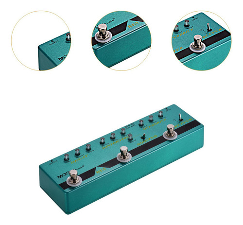 Hefu Pedal De Guitarra Multi-efeitos Tamanho Compacto Para