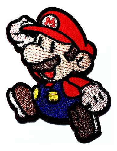 Parche Logotipo De Mario Game Diseño De Dibujos Animad...