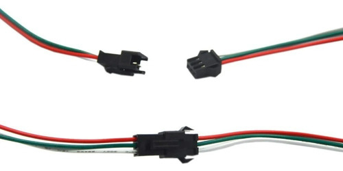 Cable Jst Conector 3 Pines Macho Y Hembra Tiras Led Ws2812 