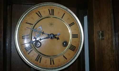 Antiguo Reloj De Pared Junghans Años1900 A Pendulo Funciona