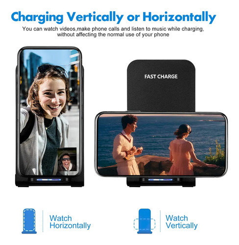 Cargador Inalámbrico Universal Portatil Carga Rápida 15w Cable