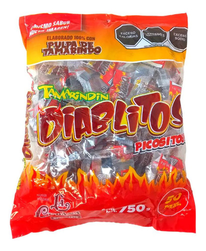 Dulce De Tamarindo Diablitos La Cubana 50 Piezas