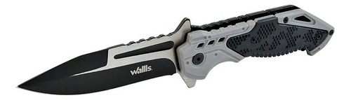 Wallis K900367 navaja acero inoxidable dureza 54-56 color negro y gris