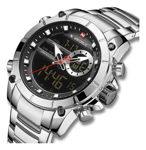 De Reloj Digital Impermeable Militar Naviforce 9163 Para