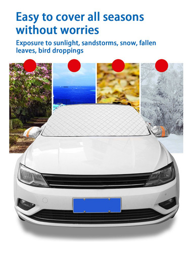 Bloco De Neve Para Carro, Vidro Frontal, Meia Tampa, Revesti