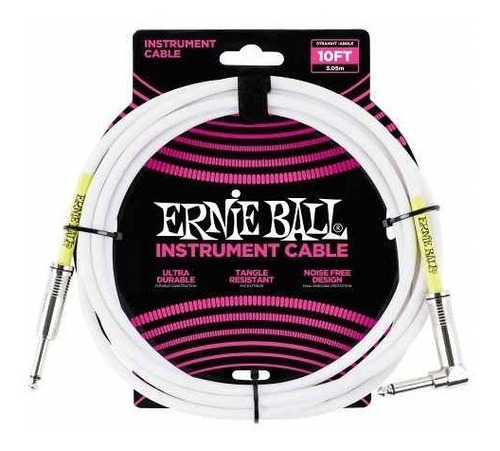 Ernie Ball P06049 Cable Instrumento Plug Angular 3 Metros Bl