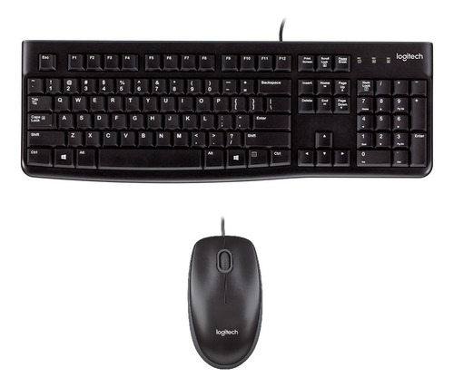 Kit Teclado Español + Mouse Logitech Mk120 Cable Usb 1000dpi