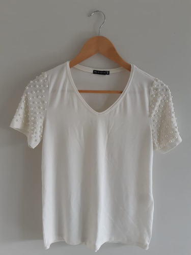 T-shirt Bordada Com Perolas, Camiseta Tamanho 50 Plus Size