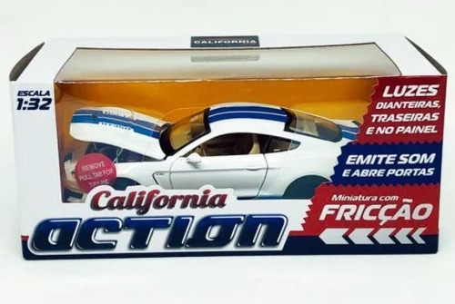 Carro Califórnia Action Ford Shelby Gt350 Luzes Som 1:32