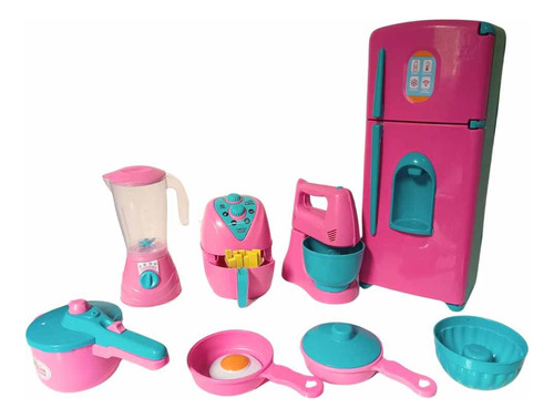 Kit Brinquedos Cozinha Completa Infantil Menina 10 Unid Luxo