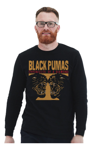 Polera Ml Black Pumas Chronicles Of A Diamo Rock Abominatron