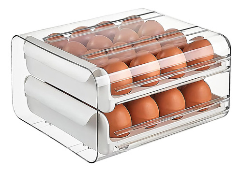 Huevera Caja Organizador Para Almacenar 32 Huevos Apilables