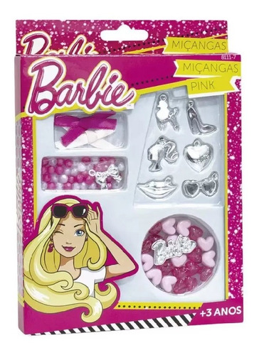 Kit De Miçangas Barbie Pink Original Da Fun 8111-7