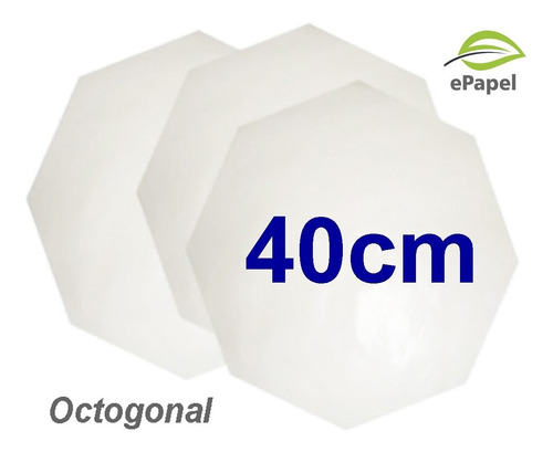 400 Fls Papel Manteiga 40cm Octogonal Forrar Caixa De Pizza